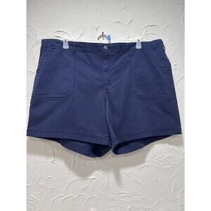 Jeanstar Dark Navy Blue Utility Pocket Shorts - Size 22W